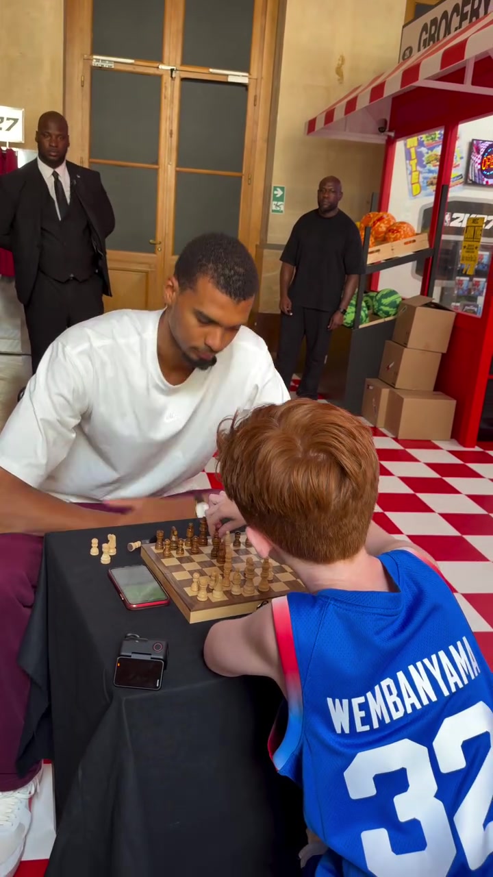Wemby Playing Chess at NBA Summer House