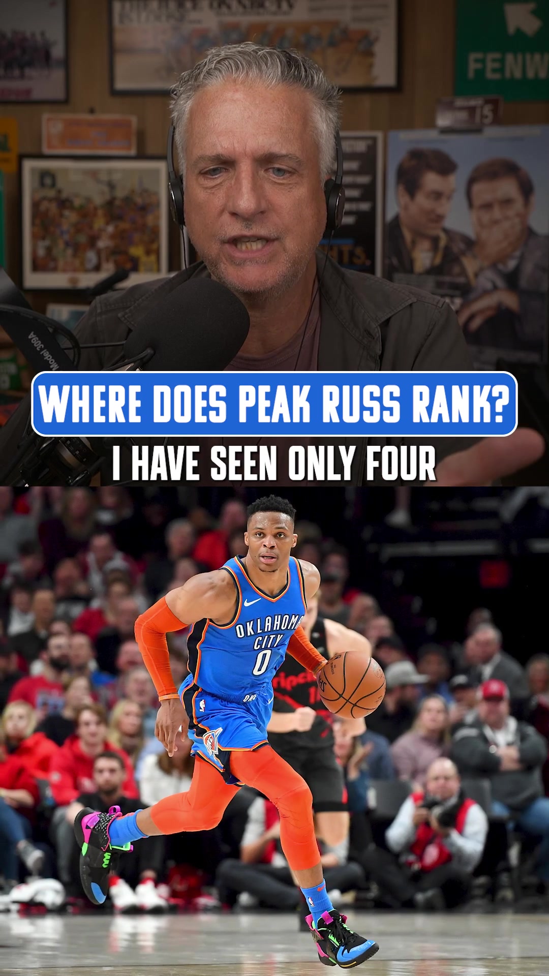 Simmons Last 20 years just talking about peaks Curry Kobe Wade SGA Hardenthere's 5 that were better than Russ CP3 Nash Brunsondo you consider Luka a guard That's 9 Russ is probably 10th all 9 of those guys I think could have been the best guy on a title team or close