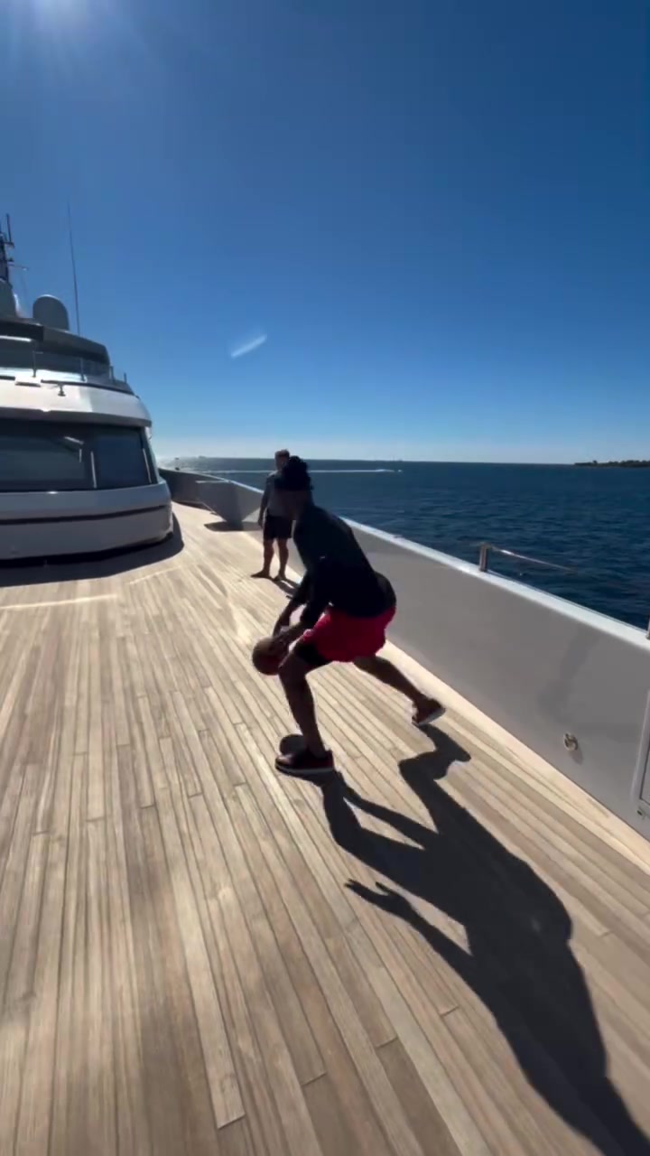 Russell Westbrook and Chris Paul enjoying their retirement