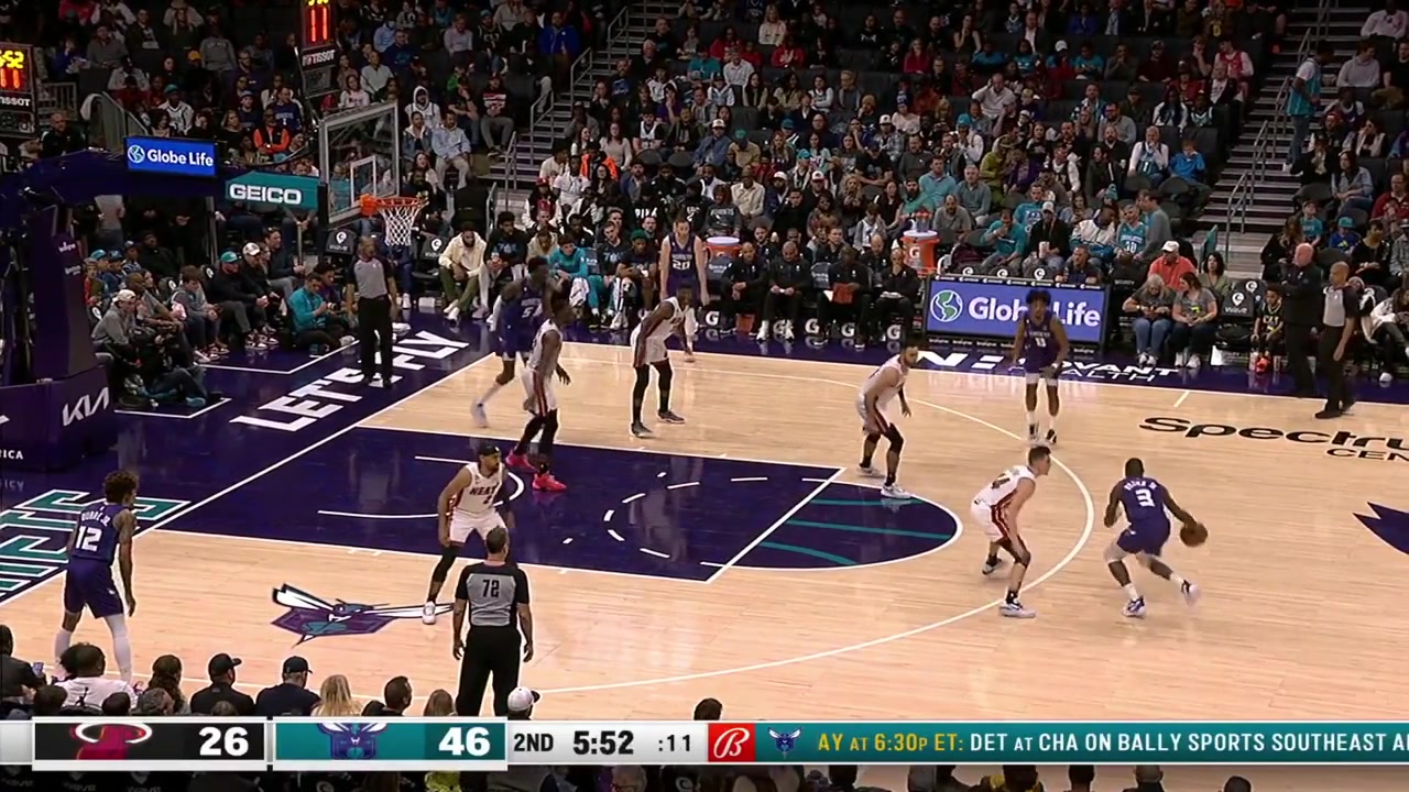 Dennis Smith Jr drops the hammer on Max Strus with a vicious poster dunk with replays Hornets and Heat commentary 2252023