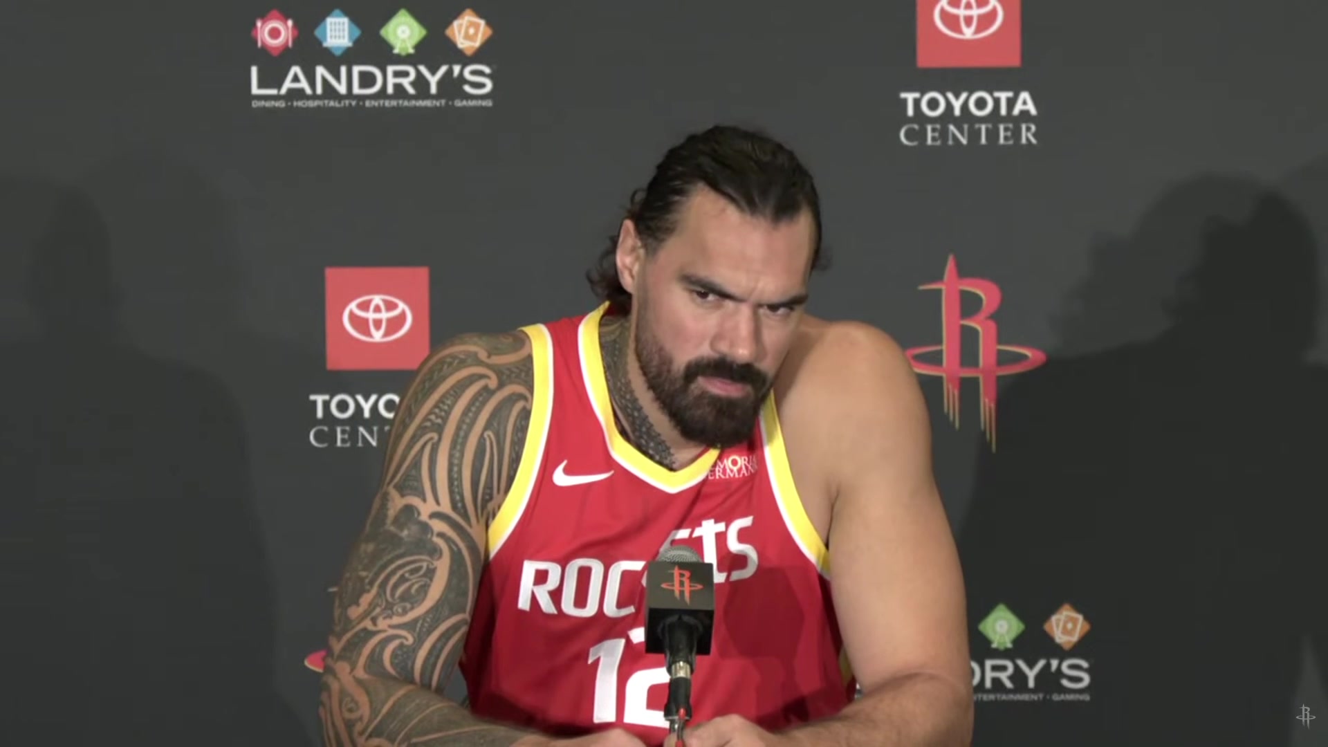 Steven Adams on his rehab process Yeah it was a bloody ankle injury there are a lot of bones out there mate you know what I meanIt's a bit complicated It's good just to be back out there on the court it's been a while the rehab is long and grueling You know you have to reteach the body