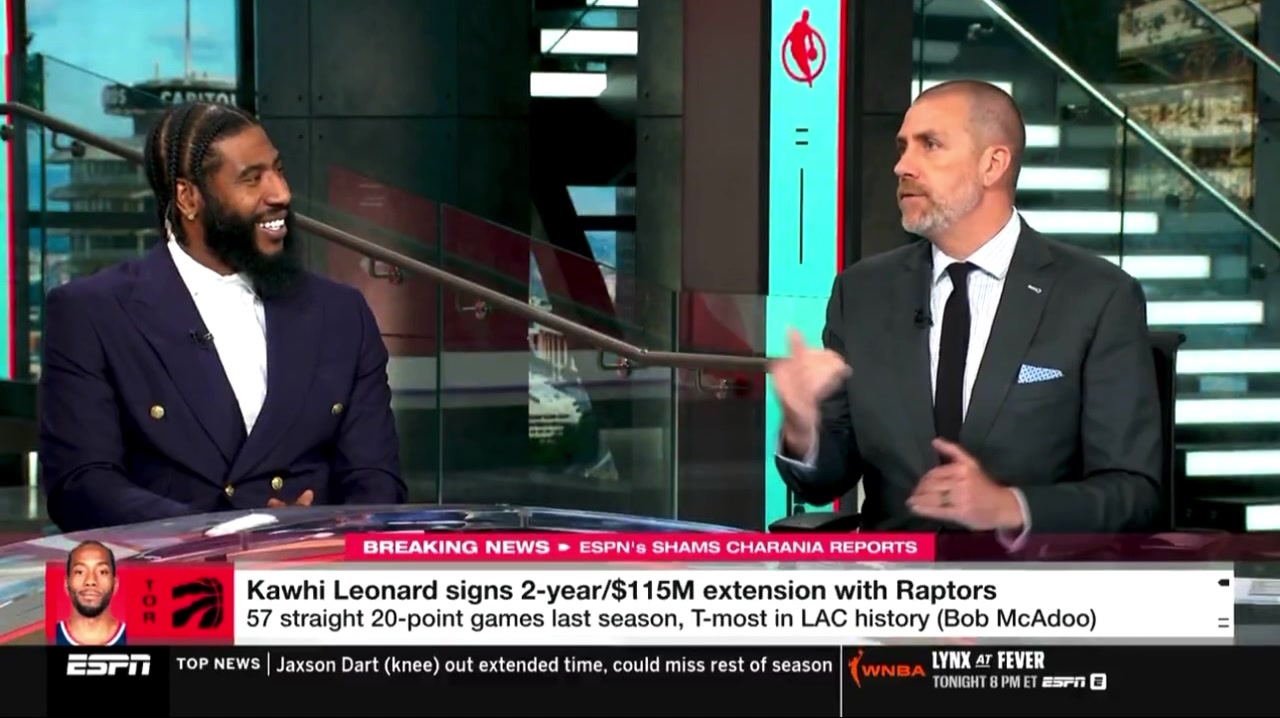 MacMahon Kawhi is a guy whos played 60 games just three times in the last nine years 115M for a player with those durability issues in his mid-30s that is a massive contract Thats not a discount deal A discount deal is Kevin Durant 2YR 90M extension This is 25M more than that