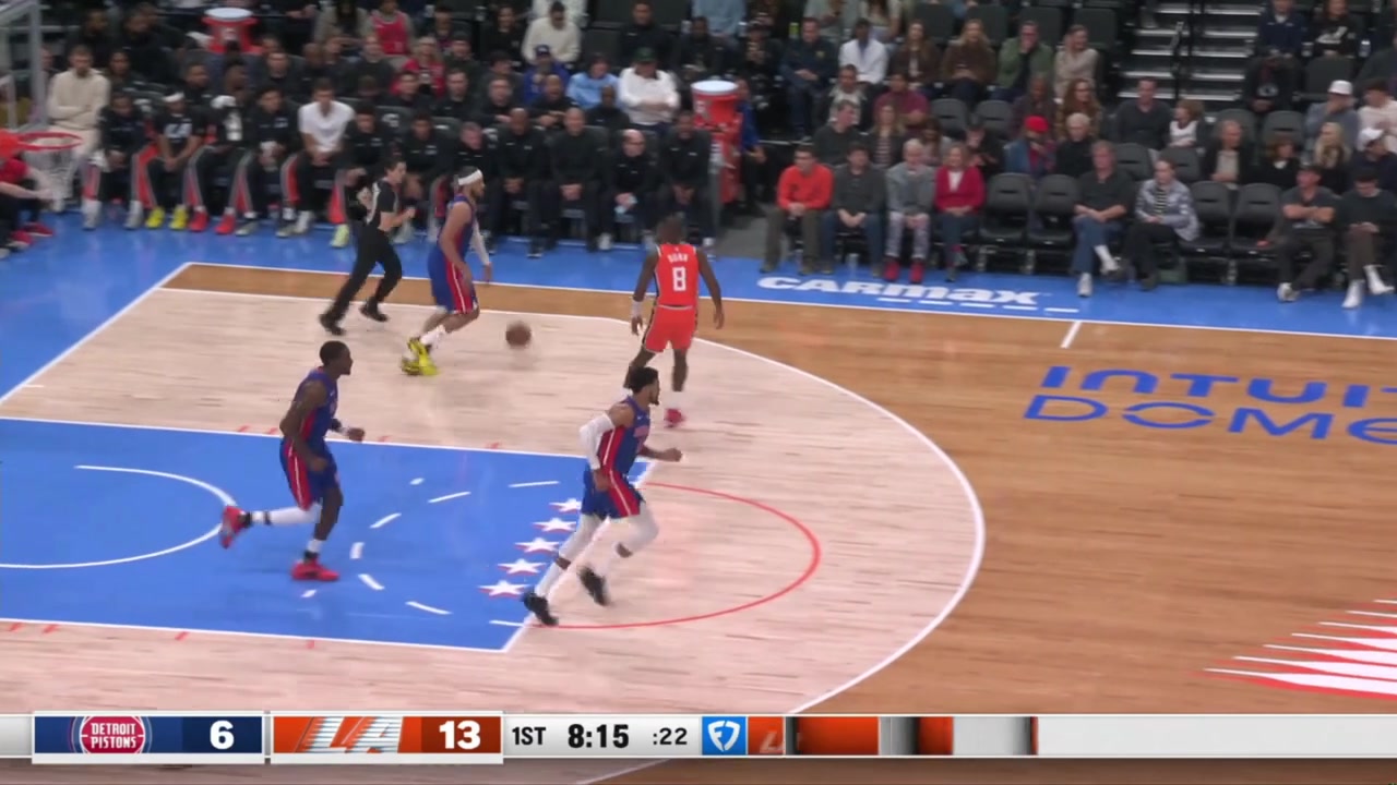 Great defensive sequence from Kris Dunn He engages Cade Cunningham disengages and then swoops in for a steal as the help defender That leads to a James Harden three-pointer forcing a Detroit timeout
