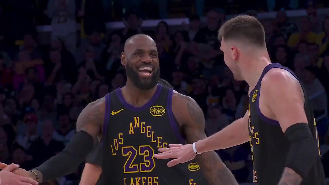 LeBron James says I gotchu to a tired Luka Doncic after capping off a 12-2 clutch run that Luka started while he was resting on the bench