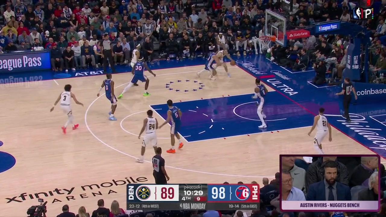 Hunter Tyson snakes around Paul George for the bucket and the foul then makes the free throw to complete the three-point play