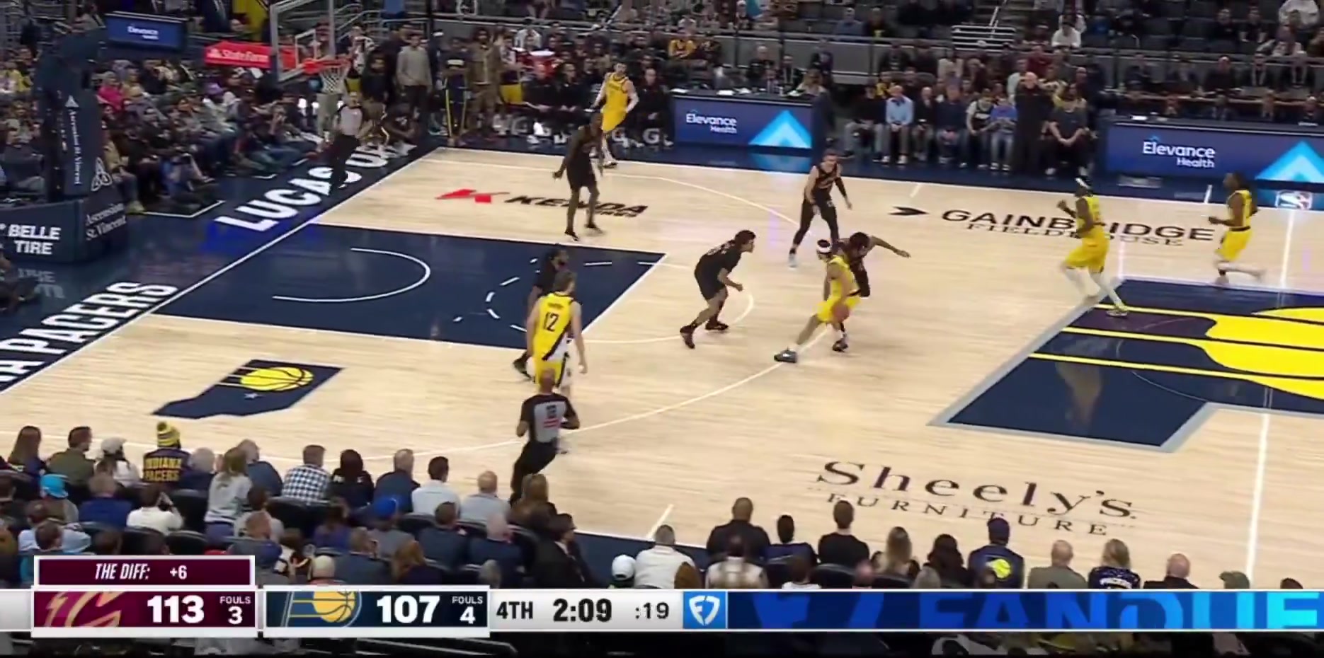 Craig Porter Jr's clutch block of Nembhard with 2 minutes left is followed with technical difficulties and is the last moment of regulation shown in the Cavs broadcast as the game ends 13 minutes later in a Cavs win