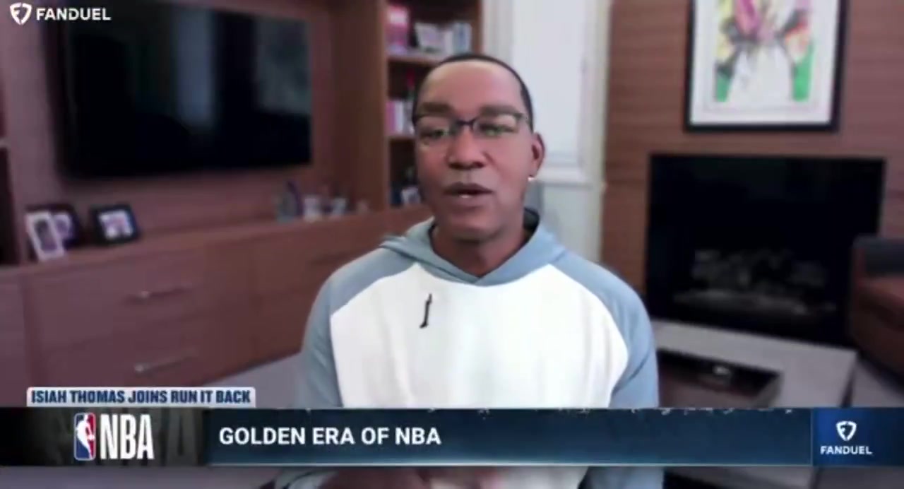 Isiah Thomas LeBron James is sitting there He's holding every single basketball record You treat him like he ain't nothing And you're looking at a Kevin Durant and Steph Curry But then when you say who is the greatest you talk about the guy that gave you some shoes and gave you some warmups