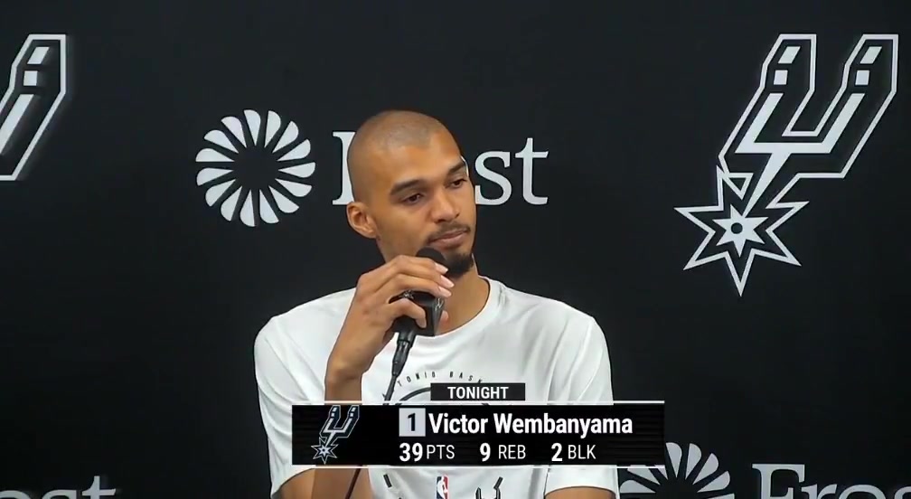 Victor Wembanyama on Anthony Edwards saying hell try and dunk on him one day Over the years I will try and block him more than he dunks on me