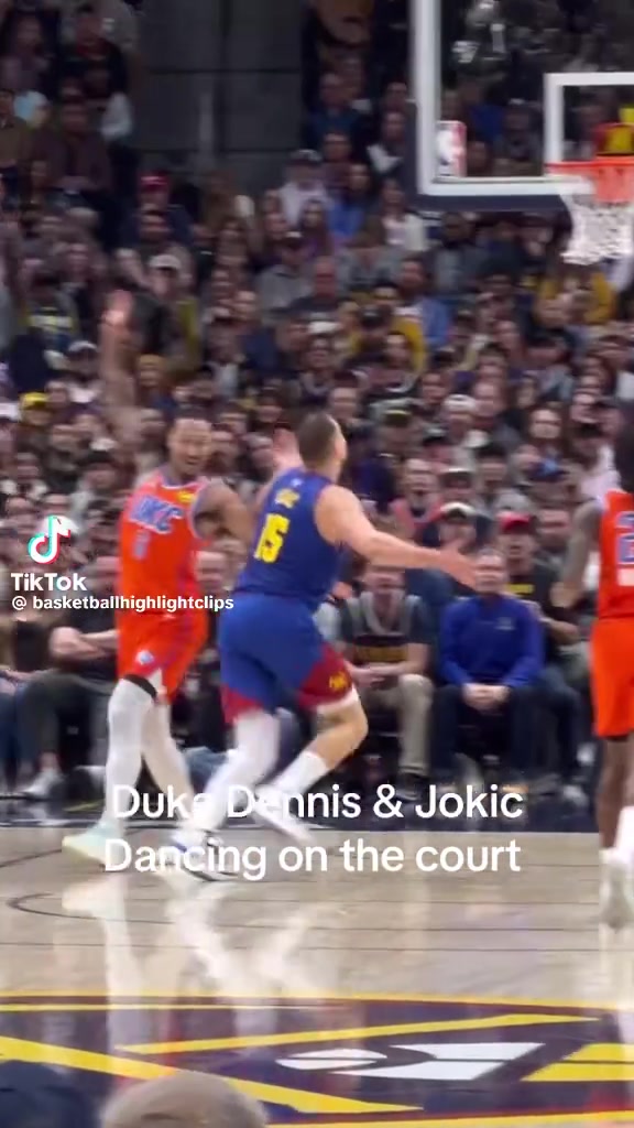 Jwill and Jokic dancing together on the court