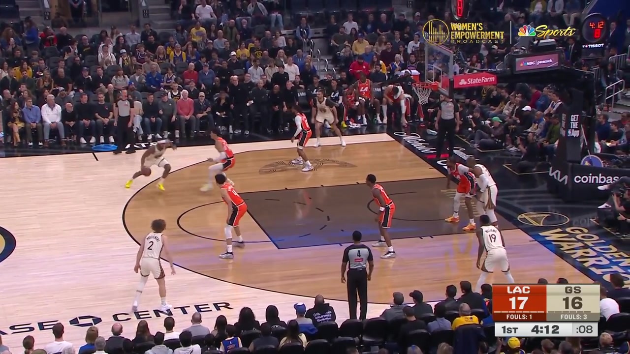 Nate Williams gets the friendly bounce on a 3 to beat the shot clock then runs the floor and draws the foul on the next play