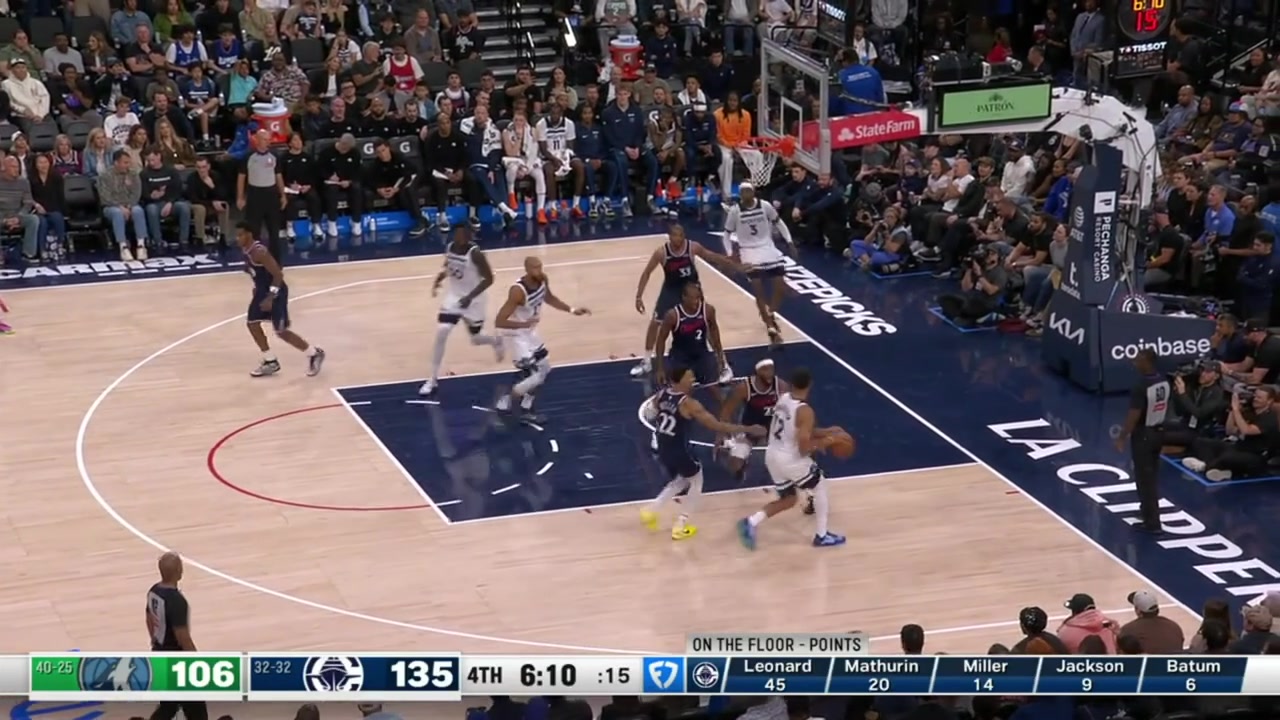 Isaiah Jackson strips Julius Randle and Jordan Miller lobs it to Bennedict Mathurin for the fastbreak dunk to put the game beyond reach for the Timberwolves with a replay