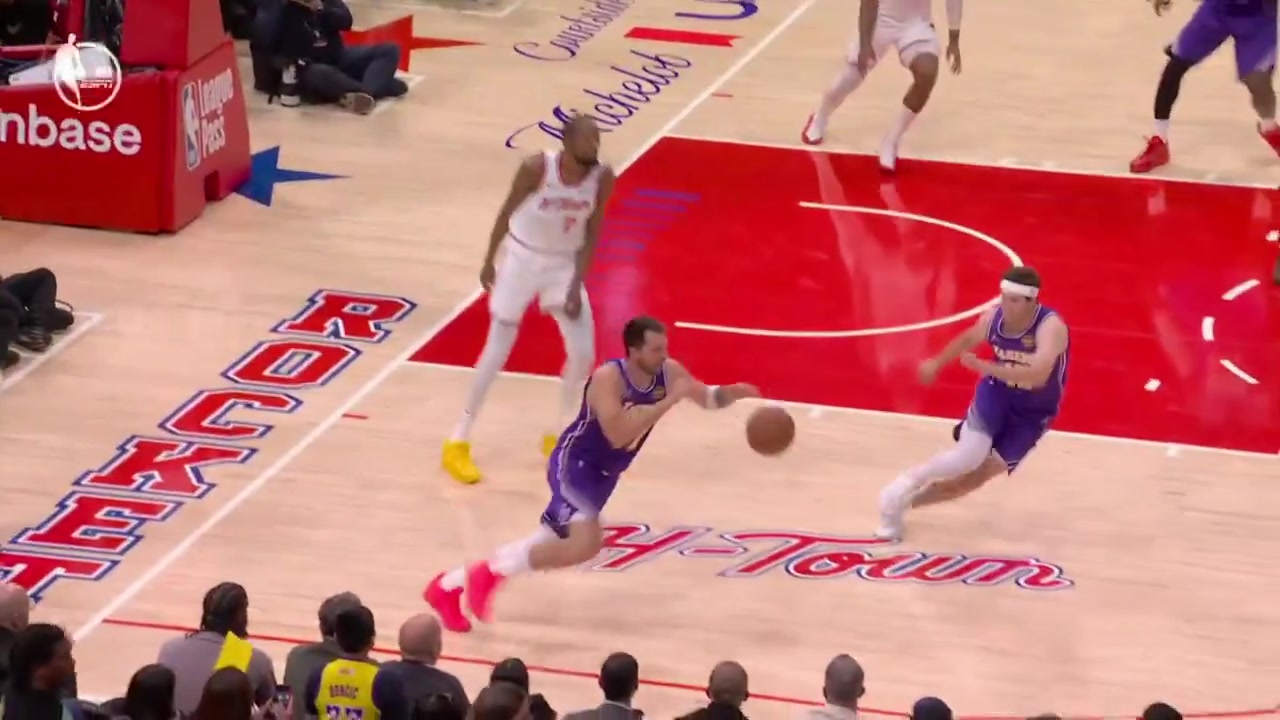 Luka stole the ball and started chirping to a Rockets fan mid play