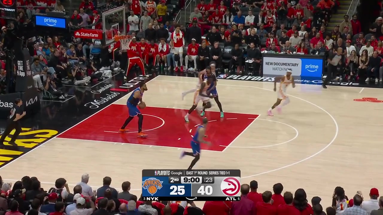 Jose Alvarado with the And-1 driving layup on Nickeil Alexander-Walker with a replay