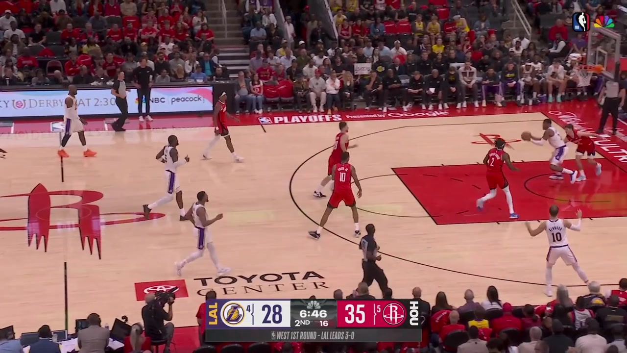 Dorian Finney-Smith soars up to block Rui Hachimura under the rim and Reed Sheppard with the drive and the assist to Alperen Sengun for the And-1 layup with replays