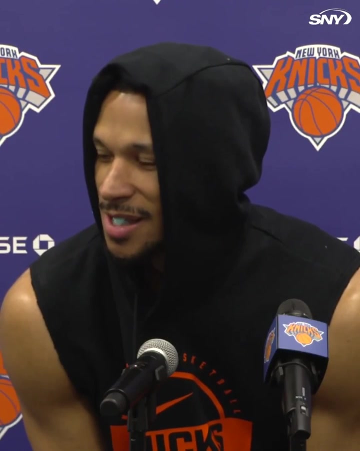 SNY Josh Hart on defending Tyrese Maxey and VJ Edgecombe and comparing that to guarding CJ McCollum in round one The style defensively is going to be totally different CJ he doesn't have that quick acceleration at his old age You can be a little bit more physical with him He's an unc