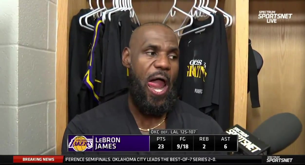 LeBron on how the officiating was tonight - Were down 2-0 In response to JJ Redicks comments on his whistle I dont know