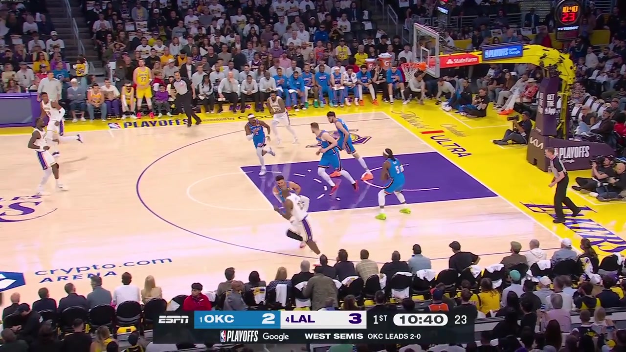 Shai Gilgeous-Alexander finds Isaiah Hartenstein for the dunk intercepts a pass gets a pass from iHart and finds Chet Holmgren for the dunk with replays