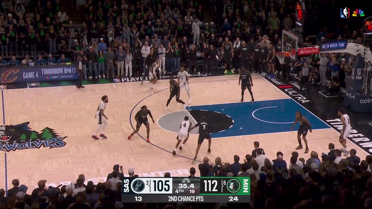 Dylan Harper with a big offensive rebound gets fouled by Ayo Dosunmu converts both clutch free throws then intercepts the pass by Ayo in the back court and finds Julian Champagnie who gets fouled makes both free throwsAyo nearly turns the ball over again - Finch timeout