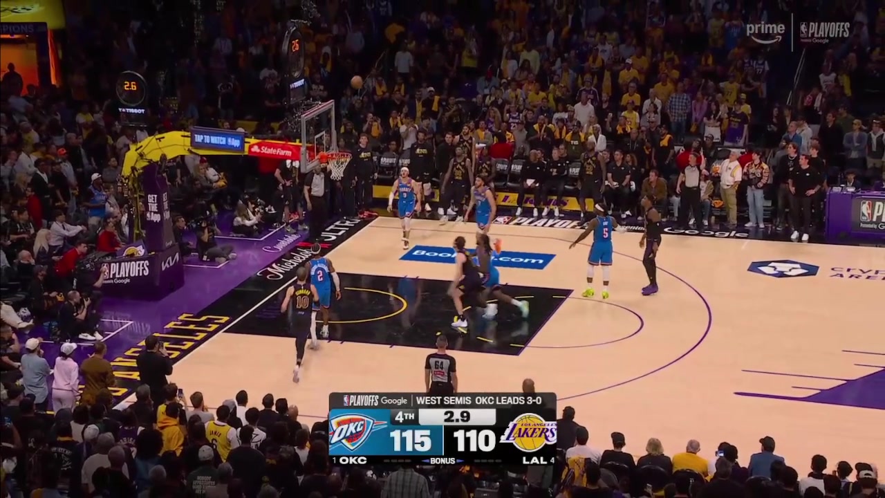Time Runs Out as the 1 Thunder Eliminate the 4 Lakers from Playoff Contention Winning Game 4 amp Finishing the Sweep Heading to the Western Conference Finals
