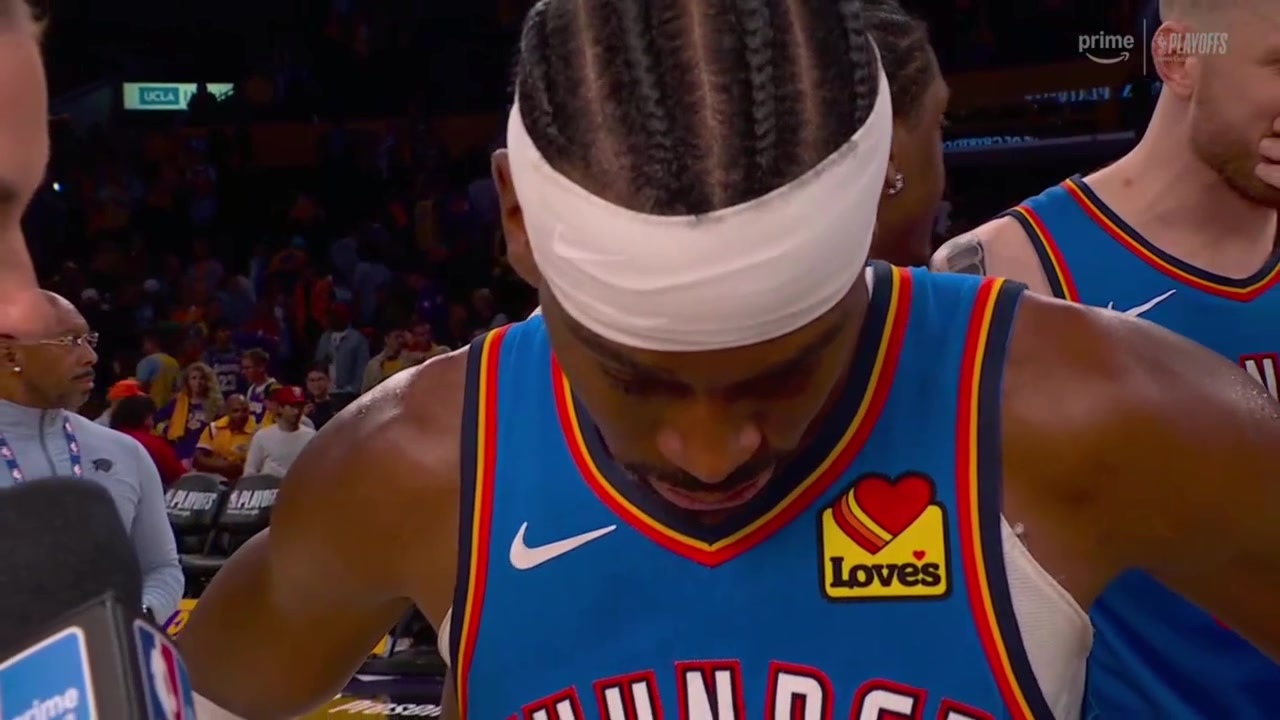 SGA on Ajay Mitchell's performance you could say he's been our best player this series