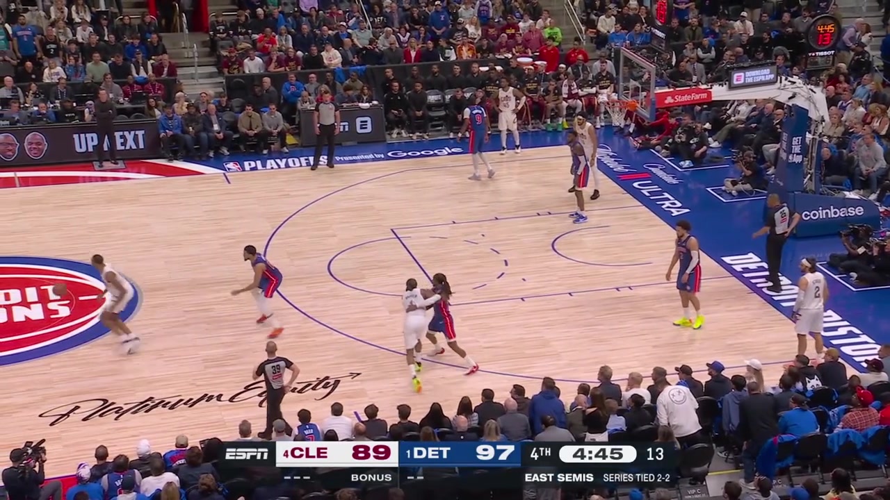 James Harden hits the step back jumper over Daniss Jenkins cutting the Pistons' lead to 6