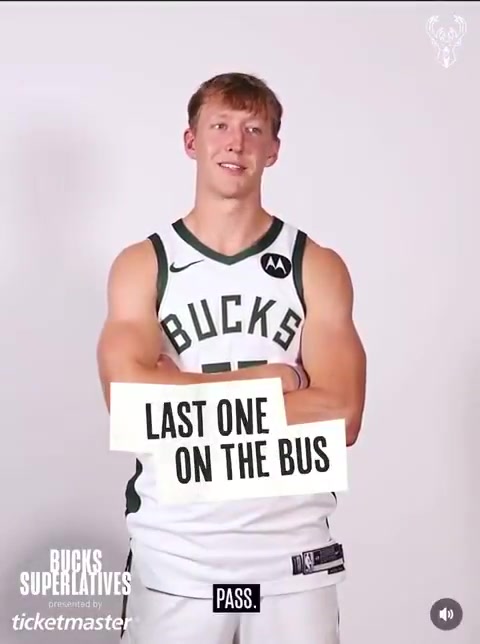 An in-season video from the Milwaukee Bucks had AJ Green Kevin Porter Jr and Myles Turner asked Whos always the last one on the bus Green immediately passed Porter Jr said no snitching and Turner just stared into the camera with an awkward smile