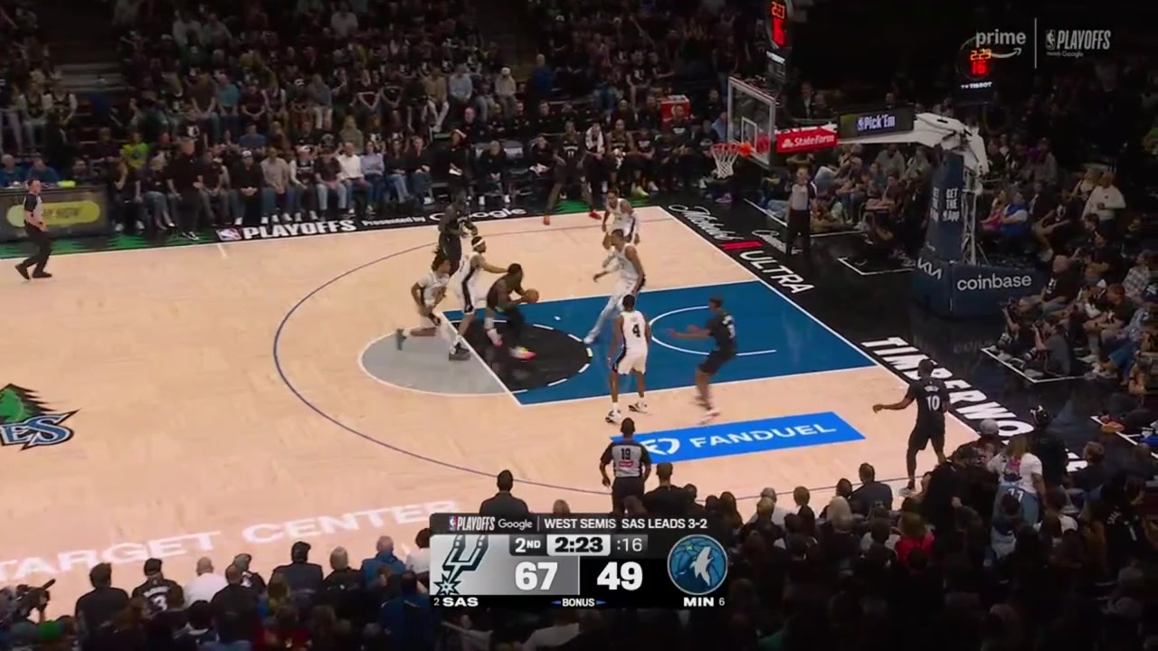 Ant goes straight through Wemby to the bucket
