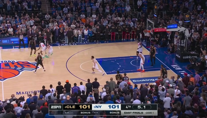 Mike Breen changes his play-by-play call mid-word as Sam Merrill misses a potential game winner in game 1 of the ECF