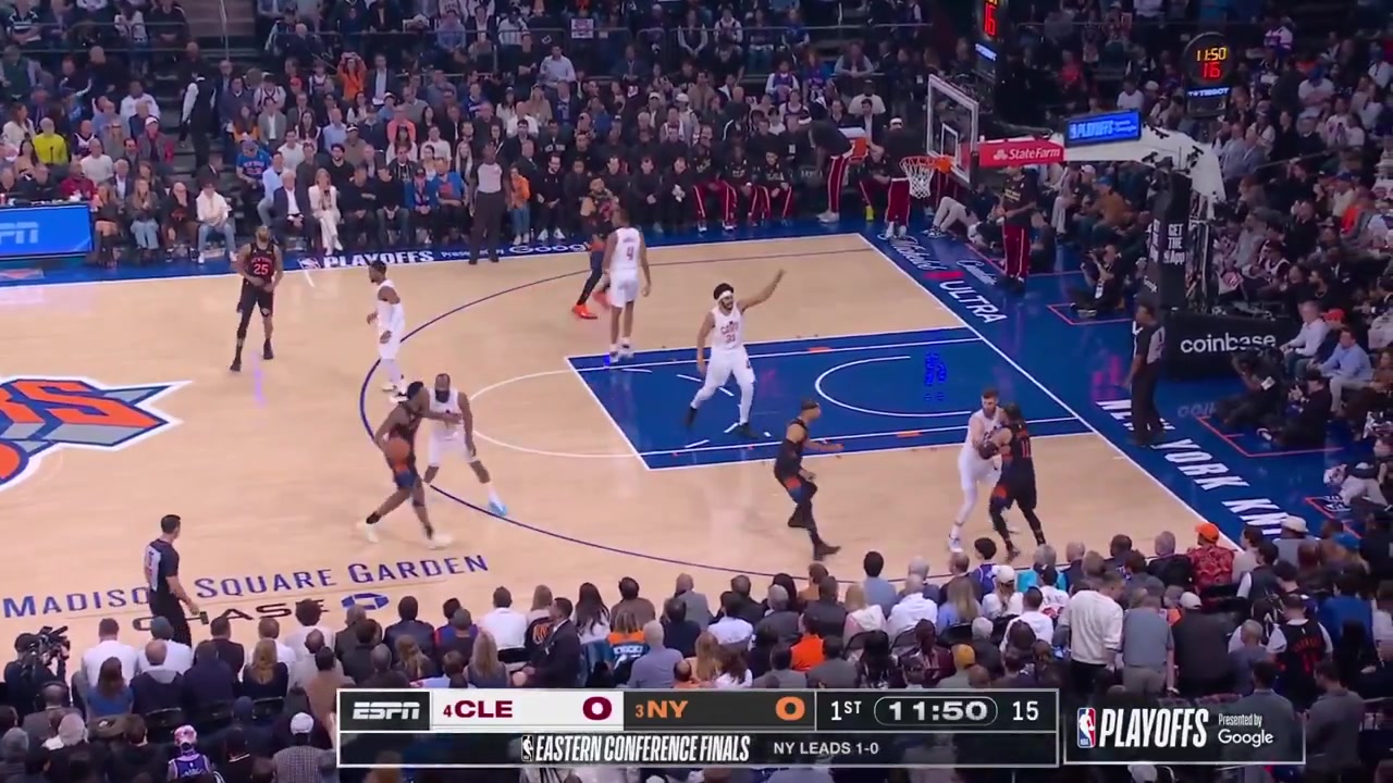 Jalen Brunson full highlights vs Cleveland Cavaliers tonight 109-93 W - Game 2 - Eastern Conference Finals - 2026 NBA Playoffs19 Points on 716 FG 438 17 from 3 143 44 FT 3 Rebounds a playoffs career-high 14 Assists 3 TOV 1 PF and a - of 18 in 4007 minutes pl