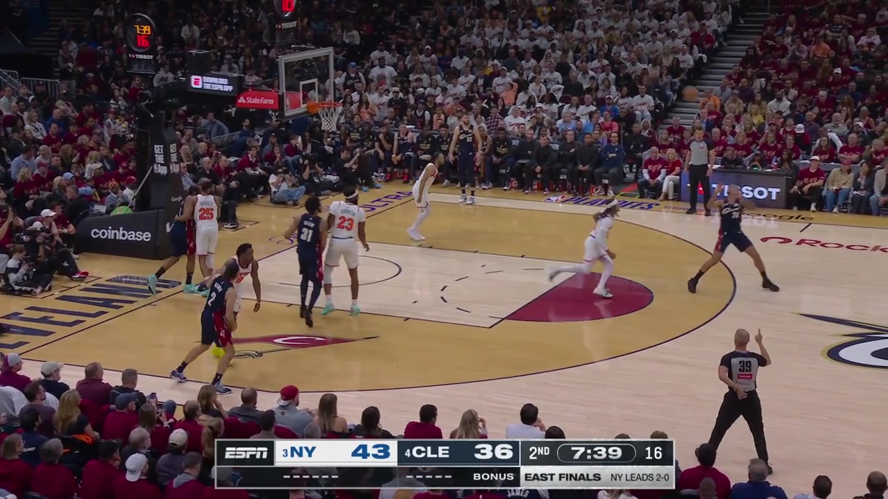 Jaylon Tyson scores the tough And-1 layup on Mitchell Robinson through contact with replays