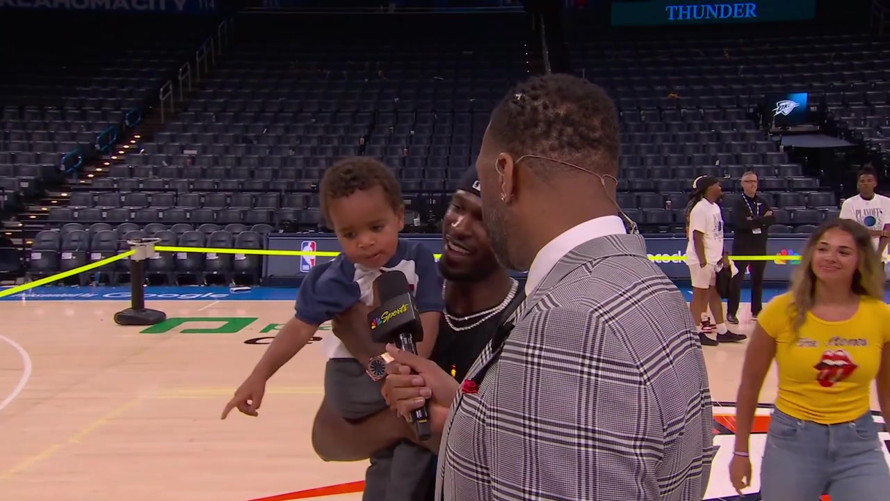 Shai Gilgeous-Alexander's 2-year-old son Ares Alexander postgame interviewAlso footage of SGA playing with his kid after Game 5 tonight