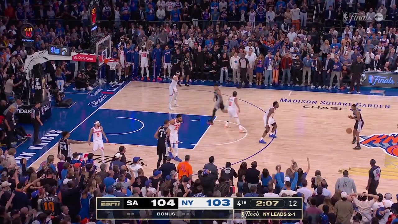 Lowlights Josh Hart intercepts the pass and misses the wide open fastbreak layup that could give the Knicks the leadWembanyama misses two clutch free throws at the other end
