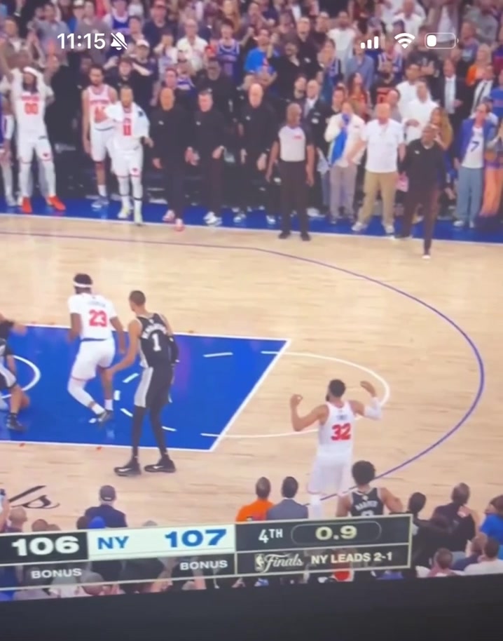 It looks like Karl-Anthony Towns got his hand on the final wide open inbound pass to win the game