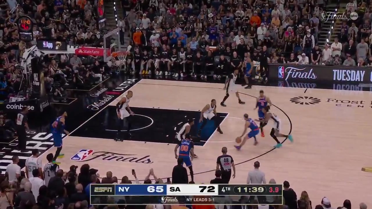 All the possessions in the 4th quarter - San Antonio Spurs vs New York Knicks - Game 5 of the 2026 NBA Finals - 61326The Knicks take Game 5 in a dramatic fashion winning the series 4-1 and win their first championship in 53 years