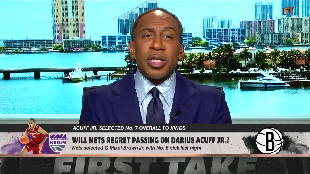 Acuff the brother is box office Hes got the potential to be box office and I think if youre Brooklyn you have to think about that too Stephen A Smith on Brooklyn not drafting Darius Acuff Jr first round
