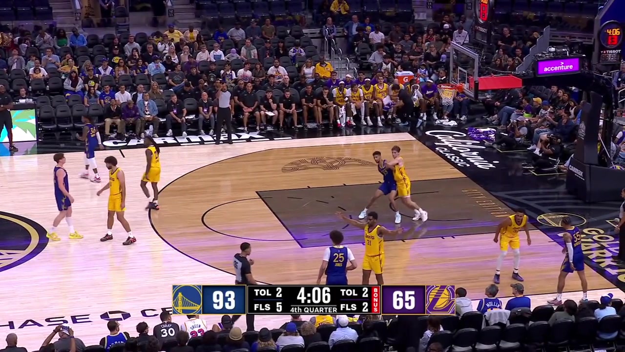 Lachlan Olbrich soars for the powerful monster dunk and Malevy Leons with the And-1 driving layup shortly afterWith replays