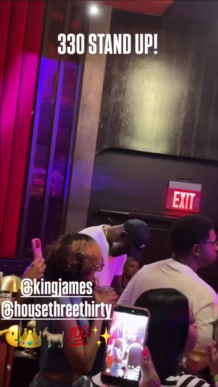 LeBron James enjoying his night out House Three Thirty in Akron