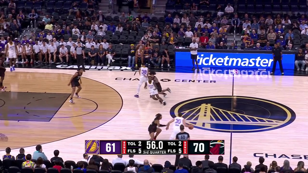 Robert McCray V hits the corner 3 in the defender's face after missing his first 10 shots in the California Classic Summer League
