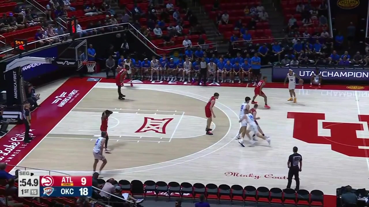 Anthony Pritchard with the And-1 through the contactIncluding replays of some highlights from the game thus far