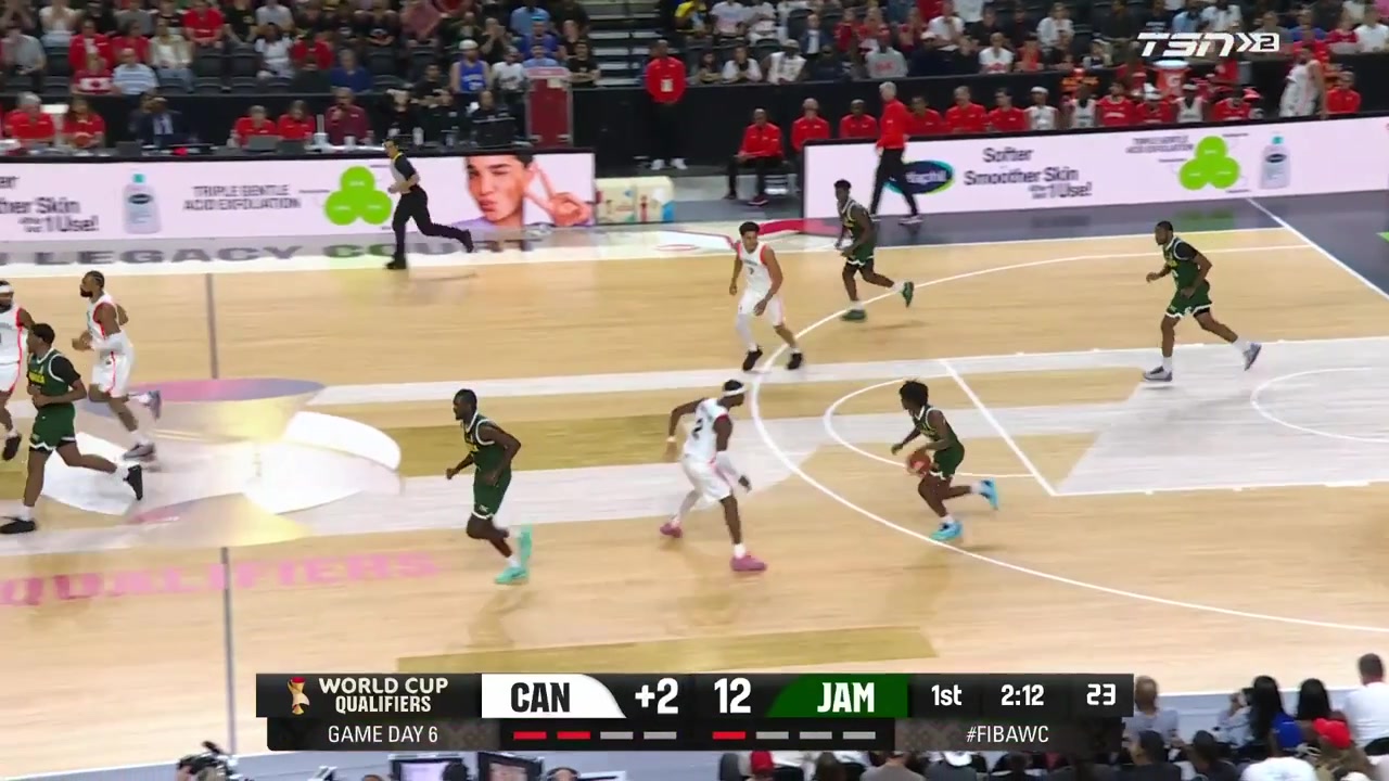 Shai can barely contain his excitement after he gets a backcourt steal and poster dunk vs Jamaica