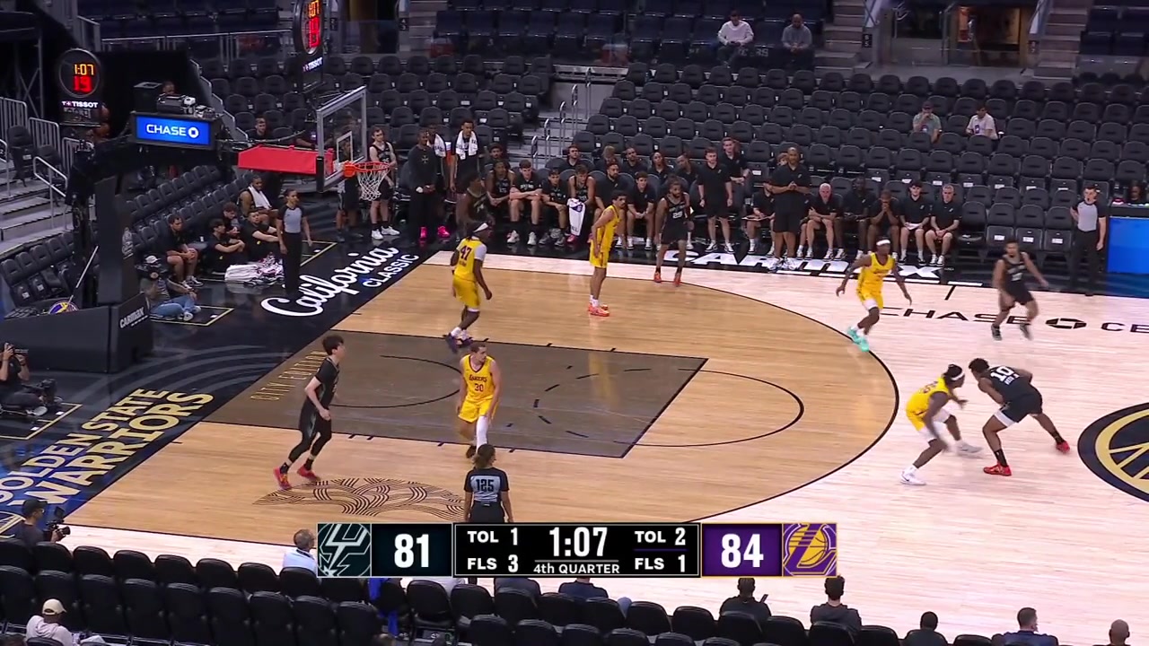 Tarris Reed Jr shows his strength after grabbing the rebound and scoring the clutch And-1 layup through a lot of contact with replays