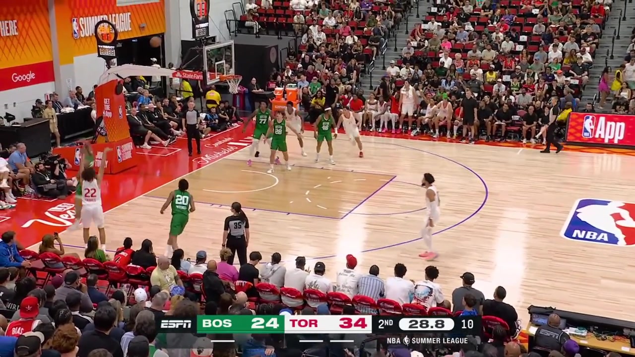 Dillon Mitchell with the powerful lefty putback dunk