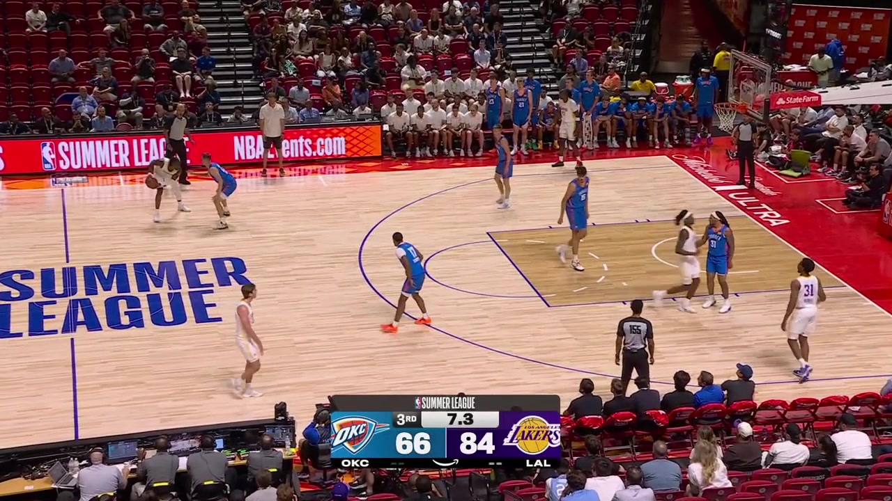 Adou Thiero with the crossover and the beautiful finish for the buzzer-beater to end the 3rd quarter with replaysBryce Thompson 17 got injured - did not return to play in the 4th quarter
