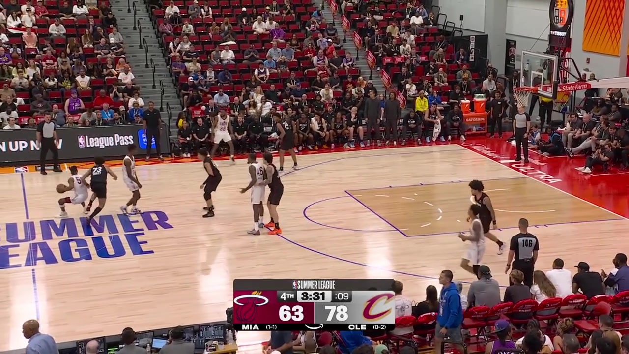 Sean East II hits the deep 3 over the defender to beat the shot clock Meleek Thomas with a nice to Rashaun Agee for the nice finish and Jaxson Robinson with a triple