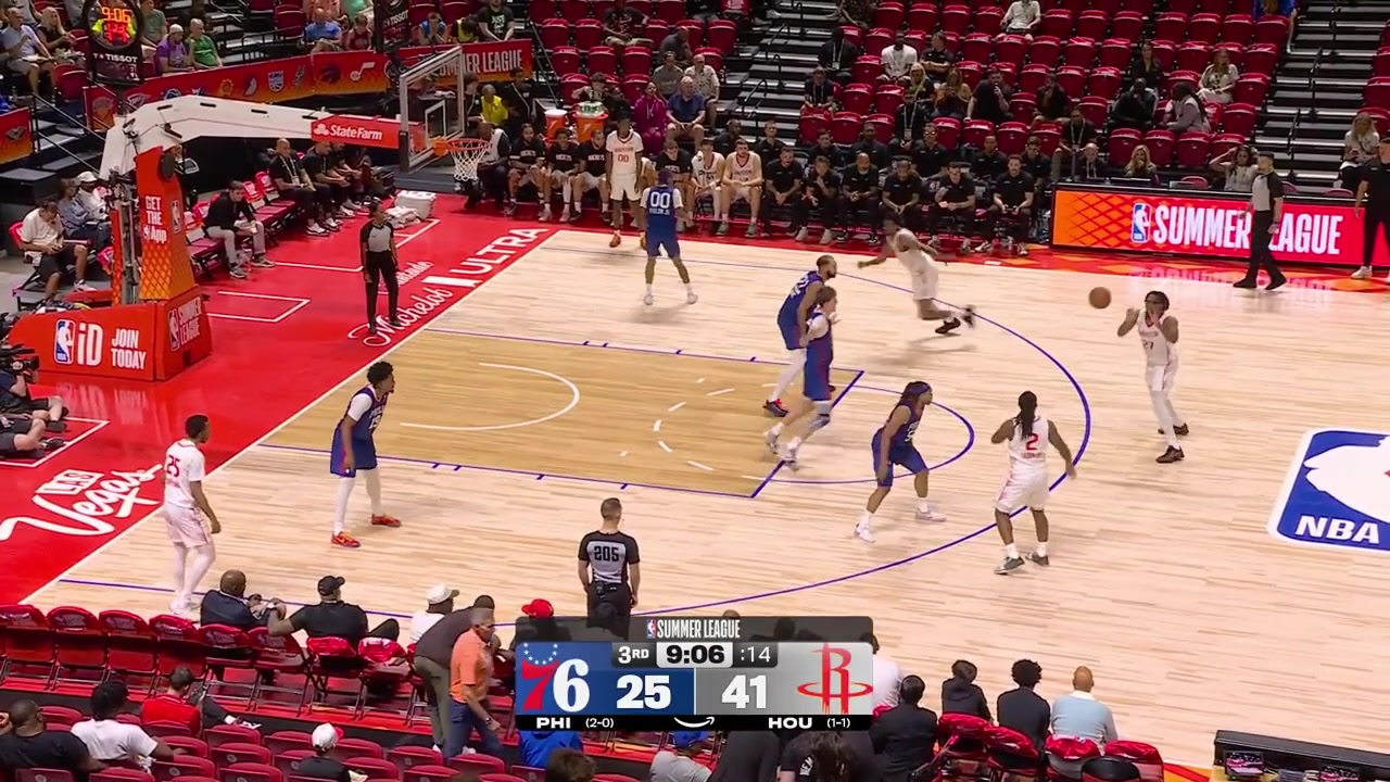 Tristen Newton drives on Labaron Philon and scores the turnaround jumper over him Quadir Copeland strips Johni Broome and Newton passes to Isaiah Crawford for the fastbreak with a replayThe Rockets are up 45-25 in the 3rd quarter
