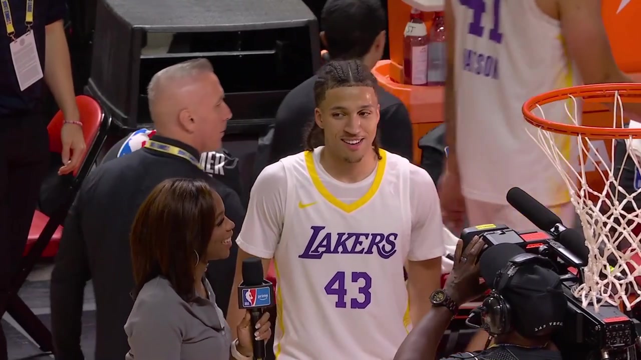 Cameron Carr full postgame interview on the court after the win against the Clippers - Las Vegas Summer LeagueCarr on his messed up here I ain't no pretty boy I'm here to play basketball