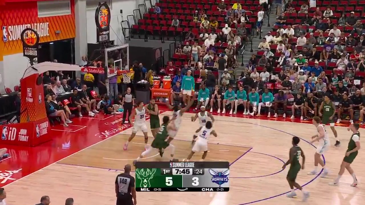 Hannes Steinbach full highlights vs Milwaukee Bucks 110-91 L - Las Vegas Summer League27 Points on 1322 F 591 12 FT 15 Rebounds 7 Off Rebs 3 Assists 3 TOV 1 Steal 2 PF and a - of 2 in 2659 minutes played