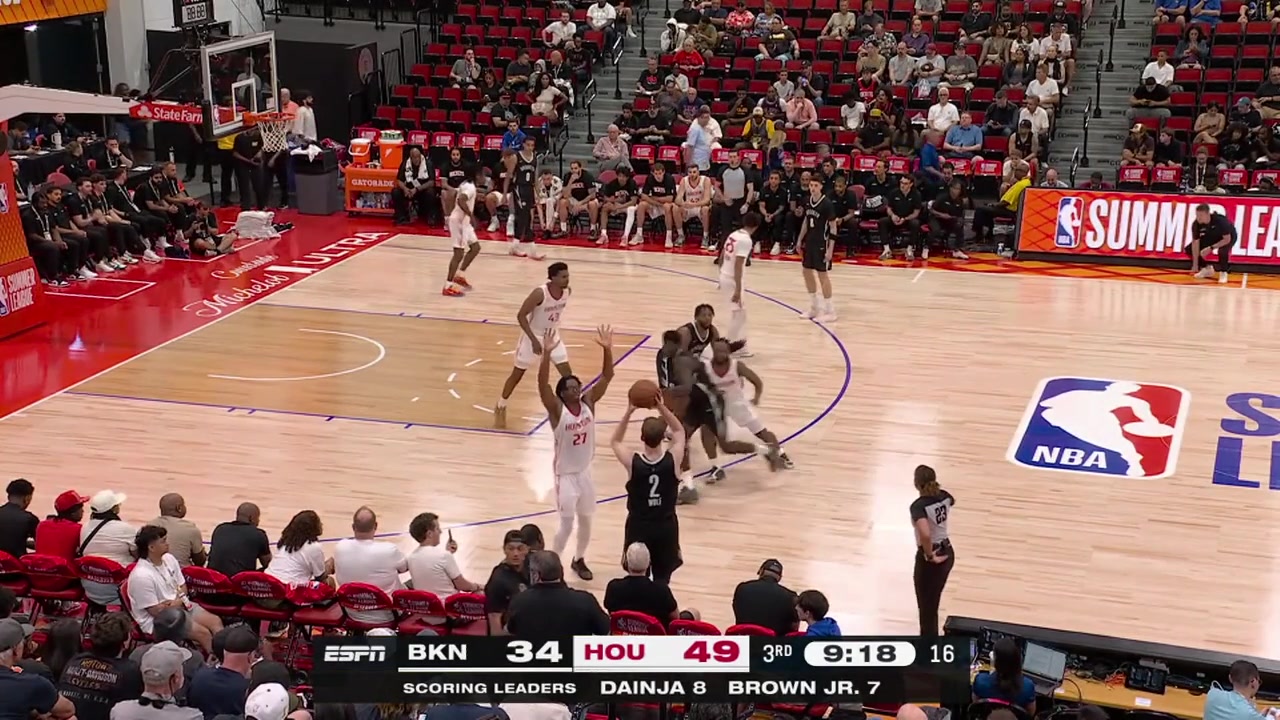 Drake Powell steals the inbound off a dunk by Egor Demin and Tristen Newton pulls his arms preventing him from scoringPowell manages to stop himself from landing awkwardly on his headThe foul was upgraded to a flagrant penalty-1 upon review a technical foul on Powell Copeland