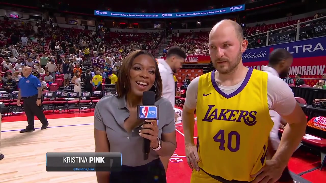Jon Elmore on halftime interview It definitely got a bit chippy everybody is fighting for that Summer League titleIf you are not first you're last so everybody is fired up today