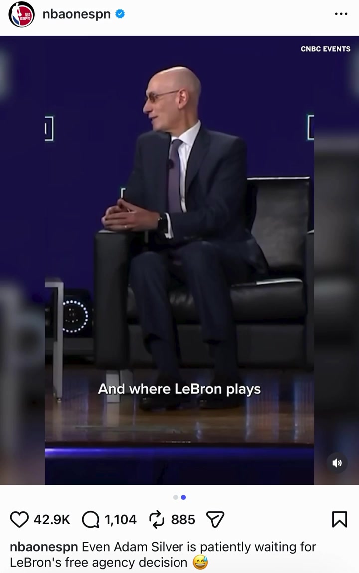Adam Silver on schedule and LeBron